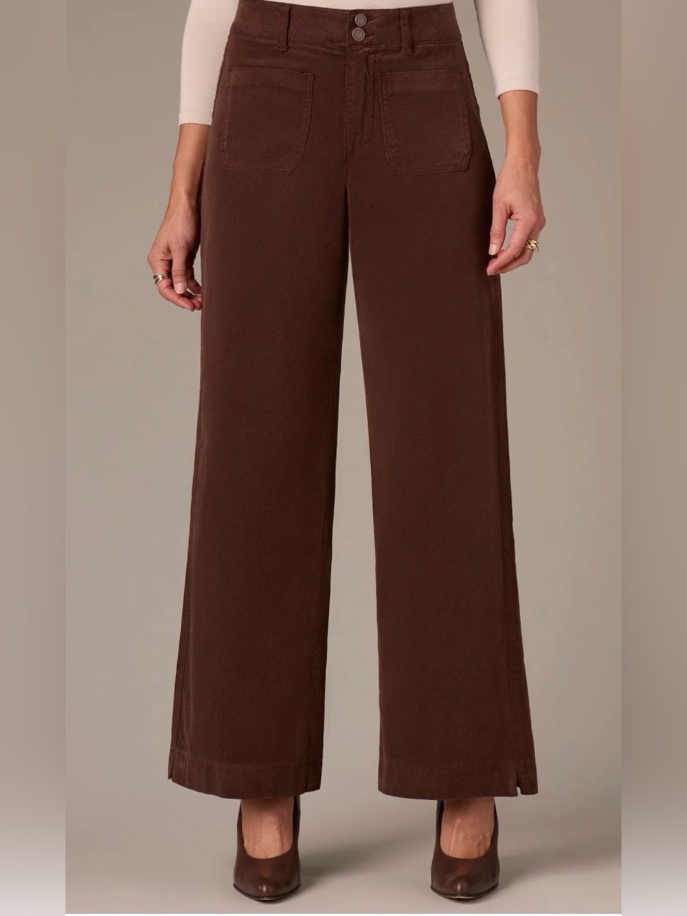 Wit & Wisdom Emma Corduroy high rise wide leg, size 10